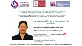 Implementación de la Ley General de Archivos