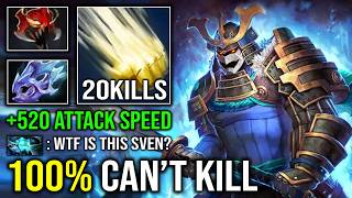 100% CAN'T KILL 520 Attack Speed 1 Shot Hammer with Moon Shard Mask of Madness Sven Dota 2