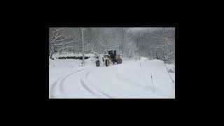 Komatsu Greyder Kar Küreme Çalışması Servetiye Kocaeli 2025