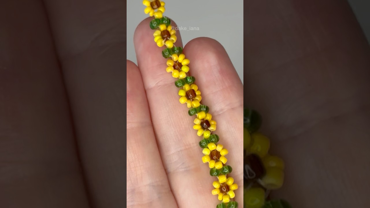 🌻✨ DIY Beaded Sunflower Necklace ✨🌻 