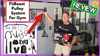 FitBeast Pulley System Gym, Cable Weight Pulley System for Gym LAT Pulldown, Biceps Curl Workout