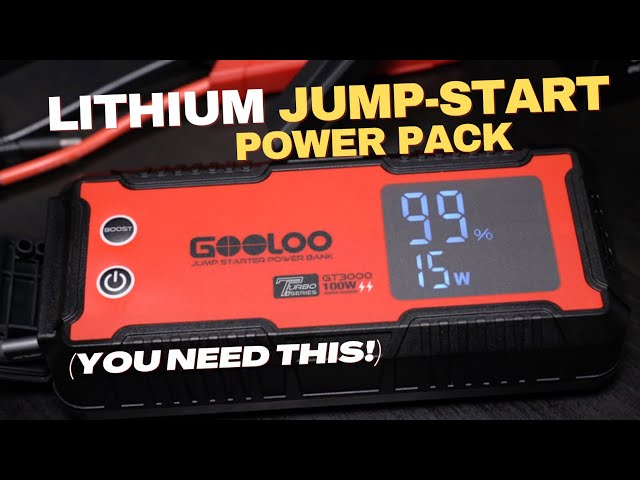 GOOLOO Jump Starter,3000A Peak 12V GP3000 Portable Car Battery