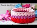 Корзина крючком из трикотажной пряжи. Basket crochet