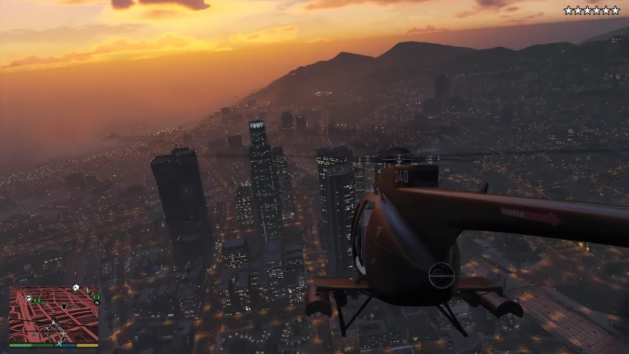 GTA 5 - Triad Massacre & Buzzard Dogfight + Ten Star Escape