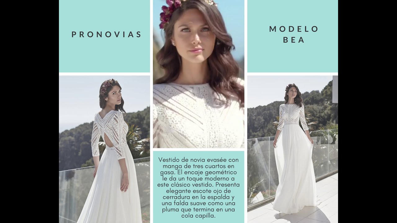 Vestido de Novia 2021 Pronovias modelo Bea - YouTube