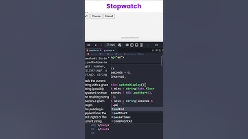 Stopwatch with Start, Pause & Reset — In Pure JavaScript!