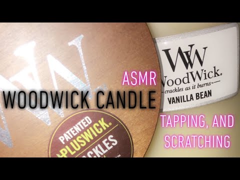 ASMR: Fast tapping and scratching on woodwick candle- quick tingles (no talking)
