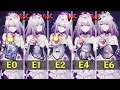 Castorice E0 vs E1 vs E2 vs E4 vs E6 | Eidolon Comparison Showcase - Honkai: Star Rail