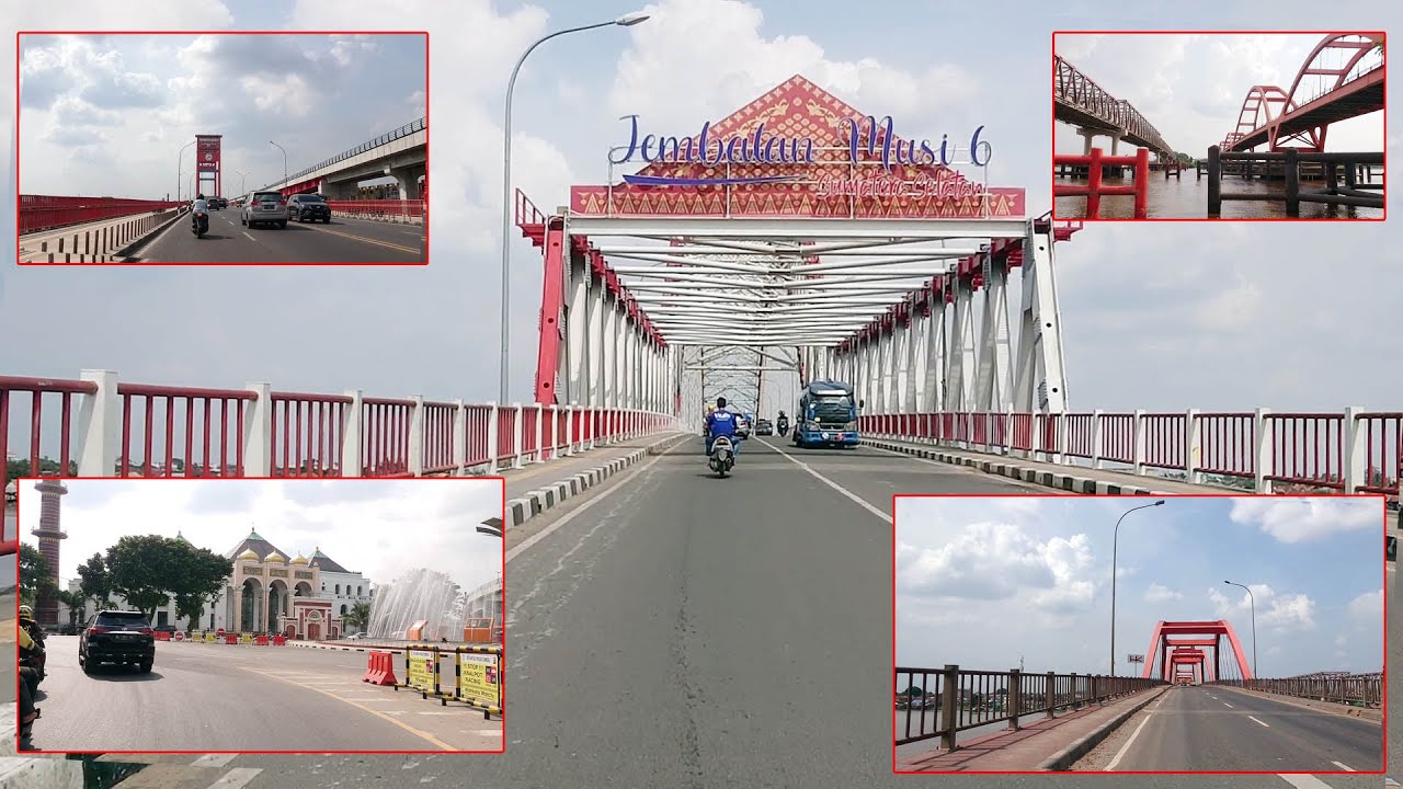 motovlog dari jembatan Musi 2 lewat musi 6 ke  Jembatan Ampera Palembang