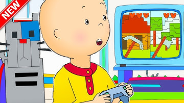 ★NEW★ 🎮 Caillou plays Video Games ⛏ Funny Animated Caillou | Cartoons for kids