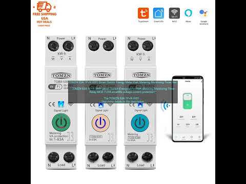 1005005566304770 TOMZN 63A 1P+N WIFI Smart Switch Energy Meter Kwh Metering Monitoring