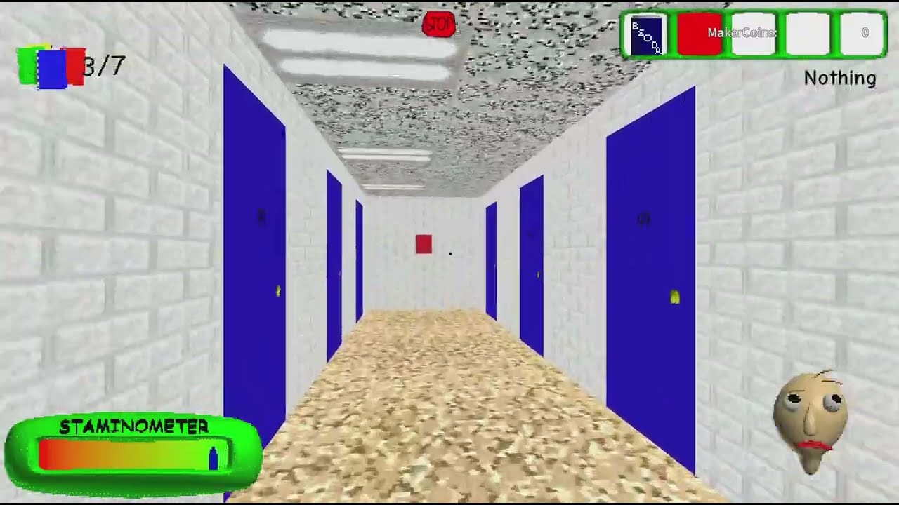 Playing my 1 year old Baldi's basic maker 3 games in Roblox - YouTube