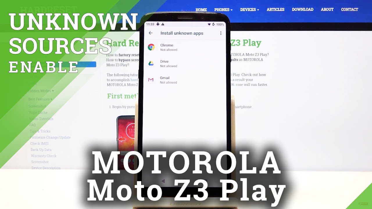 How to Allow Unknown Sources in MOTOROLA Moto Z3 Play – Unknown Sources