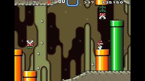 show off epic smw custom levels - smookers sooty cave [Mario