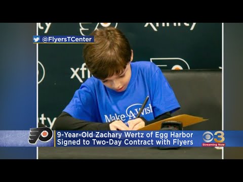 Flyers sign 9-year-old Zachary Wertz to 2-day contract – NBC