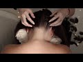 Asmr  scalp nape  hairline attention no talking brushing jade comb parting real person asmr