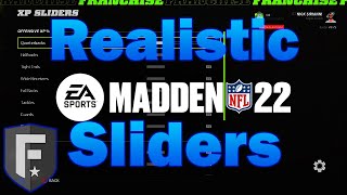 Madden 22 XP and Realistic Gameplay Sliders