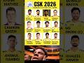 Csk 2026 Dream XI For IPL 2026 Cricket Trending Viral 