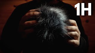 ASMR Scalp & Brain Massage / Fluffy Mic Stroking - No Talking (1h Version)