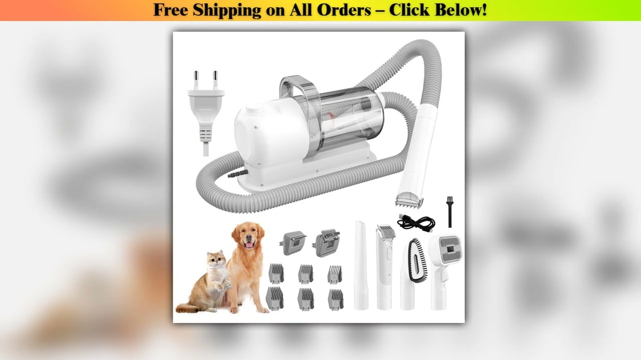 Multifunctional Pet Grooming Suction with Vacuum Suction Pet Care Set with Shaving Push and