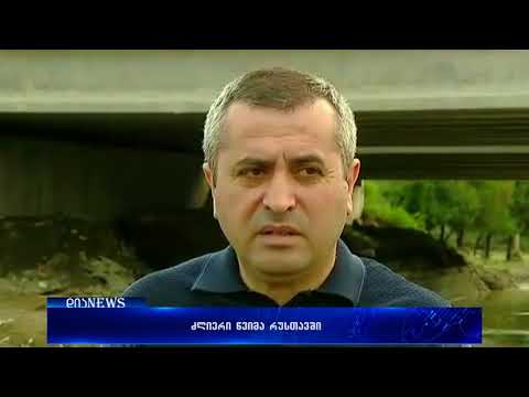 ძლიერი წვიმა რუსთავში - დაგროვილმა წყალმა დატბორა რუსთავის ცენტრალური ქუჩა 23.07.2018