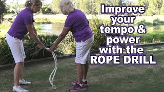 Improve your golf power, tempo and timing with our easy ROPE DRILL screenshot 1