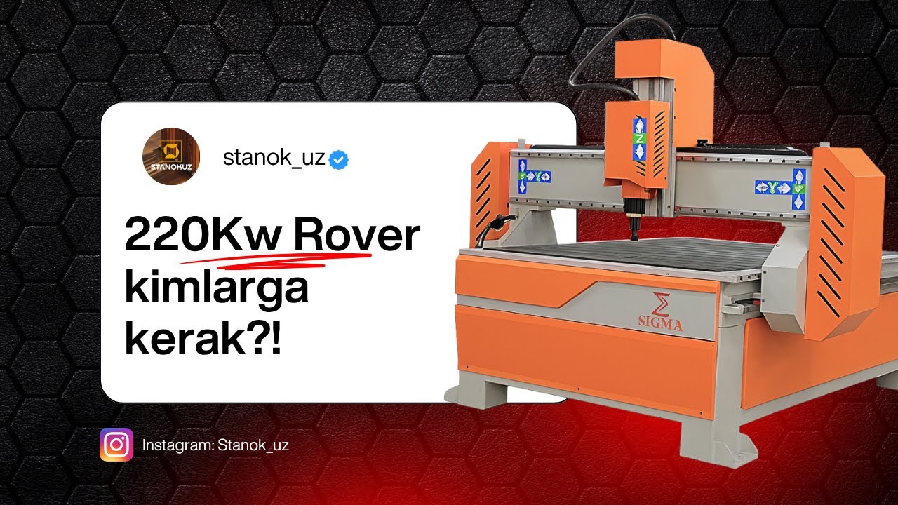 220 kVt Alyuminiy Stol ROVER — Reklama sohasiga mos kuchli stanok!