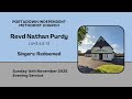 Sunday 16th November 2025 PM - Speaker: Revd Nathan Purdy - Singing: Redeemed