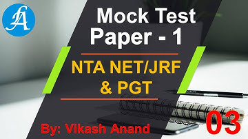 #3 || Mock Test Paper 1 || Accountant, UGC-NET, PGT, UPSC, DSSSB, UKSSSC || By Vikash Anand