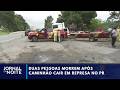 Duas pessoas morrem após caminhão cair em represa no PR