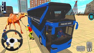 Us Police Uphill Bus Driving Simulator – Police Soldier Duty Transporter Bus  - Android Gameplay screenshot 3