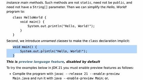Java Explained: "JEP 445: Unnamed Classes and Instance Main Methods"