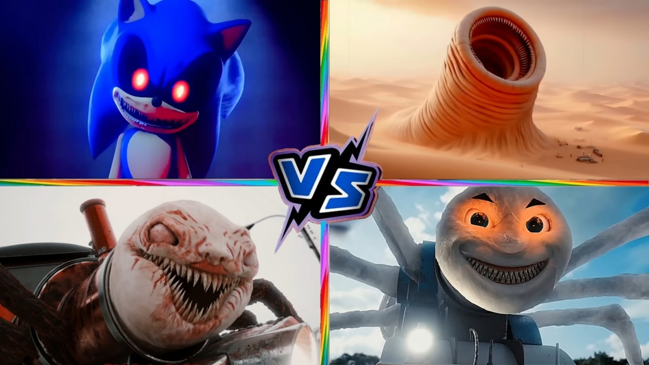 Sonic Exe Vs Erosion Worm Vs Choo Choo Charles Vs Cursed Thomas | Pepe Viral Music | Play With ME!