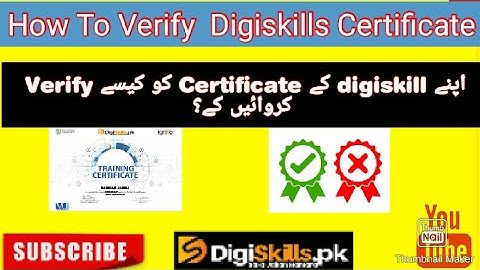How to verify online digiskills certificate || online certificate verification