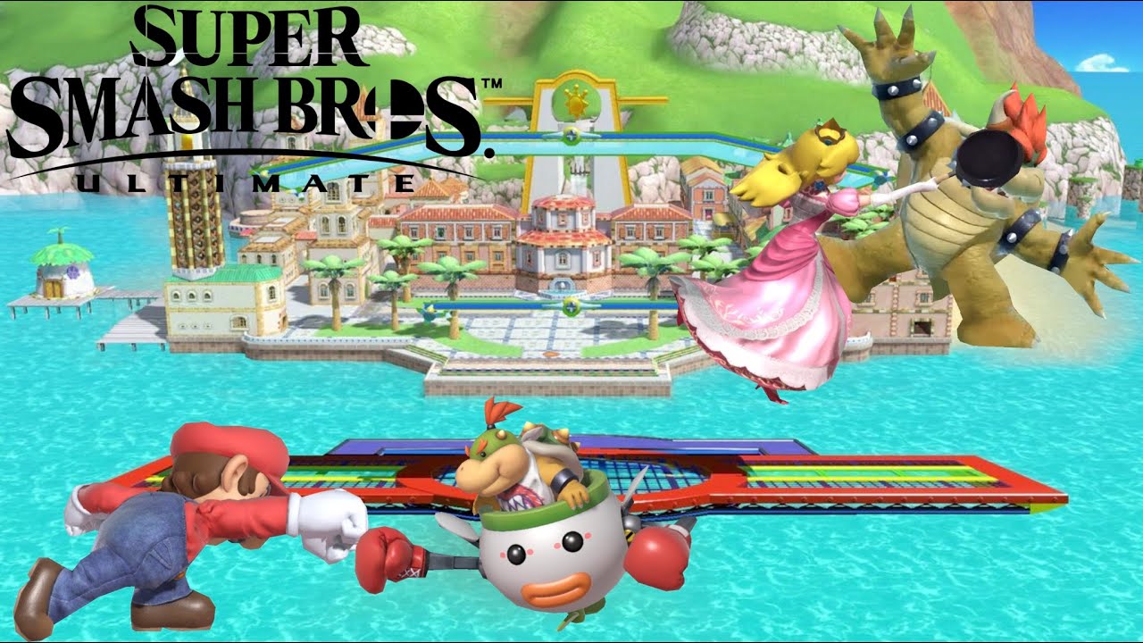 Super Smash Bros Ultimate Mario And Princess Peach Vs Bowser And Bowser ...