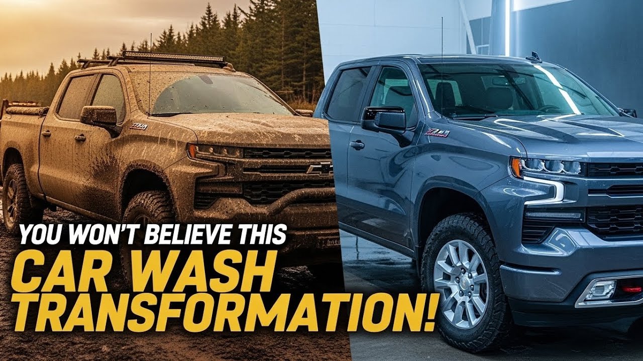ASMR Watch This 2025 Chevrolet Silverado Get an Extreme High Tech Car Wash Transformation