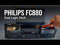 Philips FC880 Dual Logic Cassette Deck | 1990s Double Tape Deck with Dolby HX Pro
