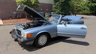 1989 Mercedes-Benz 560SL finished in 355M Diamond Blue/Blue Leather Int. Video 7/19/26