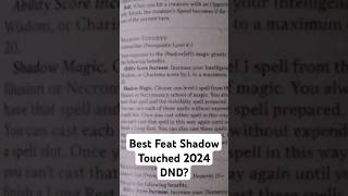 The Shocking Truth About Shadow Touched Feat 2024 DND