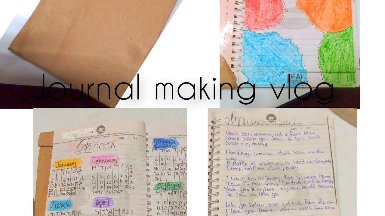 Vlog Journal Own Journal making vlog l Calm and soothing vlog l Journal making vlog ...