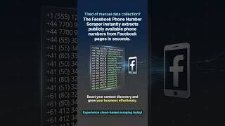 Unlock Leads Fast with Facebook Phone Scraper! #datascrapify #bhansalisoft,#scraper