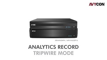 How to Setup Analytics Record - Tripwire Mode on Avycon