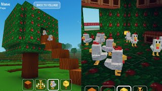 Cute Chickens Tree House - Block Craft 3d: Building Simulator Games for Free