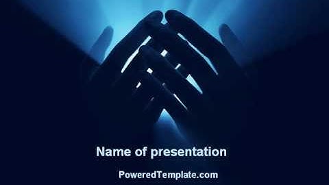 Eternal Light In your Hands PowerPoint Template by PoweredTemplate.com