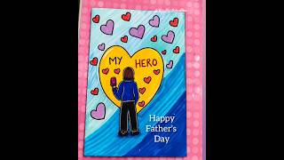Easy Father's day greeting card ❤️ #art #viral #craft #diy #fathersday #greetingcard #diycrafts #fyp