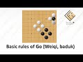 Basic rules of Go (Weiqi, Baduk)