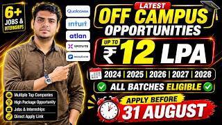 Latest Off Campus Hiring 2026 | off campus Freshers Jobs 2026 | 2024, 2025, 2026, 2027 & 2028 Batch