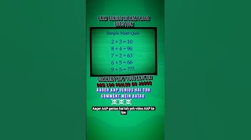 Only Geniuses Can Crack This Math Quiz! | mathematics short video | IQ Test shorts video | #ahorts