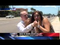 A male reporter is interrupted by a girl on LIVE-TV (FMRITP)