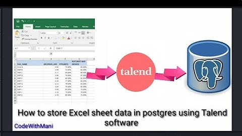 How to store Excel sheet data in postgresSql using Talend software #talend #postgresql #programmer